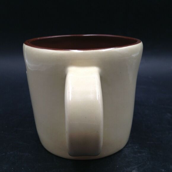 Starbucks Daily Cup Coffee Mug 12oz Artisan Look Cream with Brown Interior 2008 - Picture 4 of 8